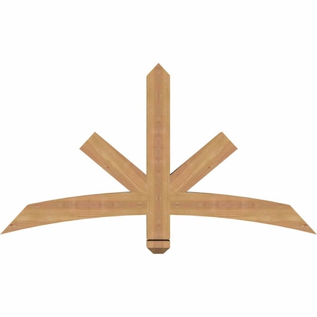 Ekena Millwork Alberta Smooth Timber Gable Bracket, Western Red Cedar, 48"W x 26"H x 3 1/2"D x 3 1/2"F, 13/12 Pitch GBW048X26X0404ALB00SWR